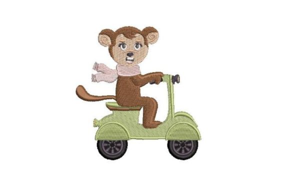 Monkey Riding a Moped Embroidery Review